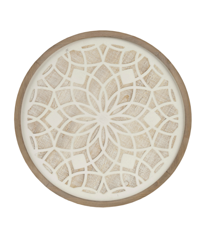 Madison Park Leah Medallion Wood Wall Decor In Natural,white