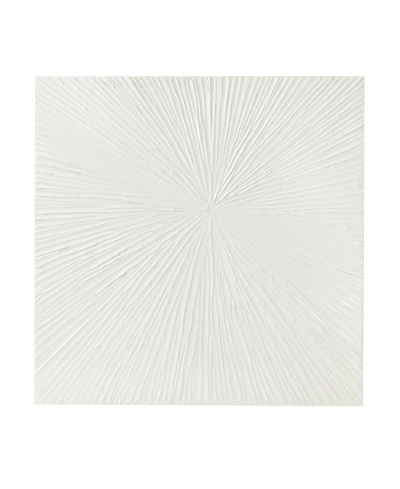 Madison Park Signature Sunburst Resin Dimensional Palm Box In White