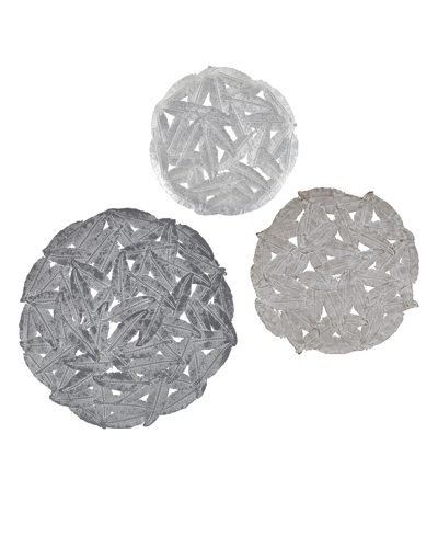 Madison Park Rossi Iron Painted Wall Decor, Set Of 3 Piece In Gray