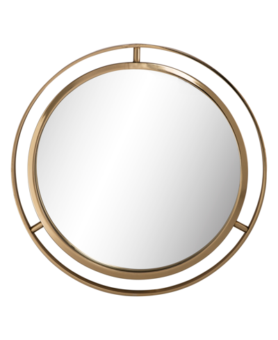 Glitzhome Deluxe Round Mirror In Gold-tone