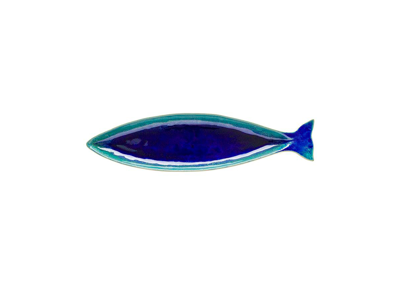 Casafina Dori Narrow Fish Platter 17 Inch In Blue