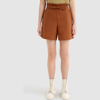 Woolrich Paperbag-waist Drawstring Shorts In Rusty Brown