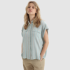 Woolrich Women Light Blue Stripe Size M