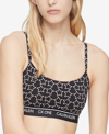 Calvin Klein Ck One Cotton Unlined Bralette Qf5727 In Outline Star Printblack