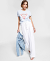 Guess Classic Fit Logo Graphic Tee In Airway Blue