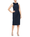 ALEX & EVE FLORAL-NECK SHEATH DRESS