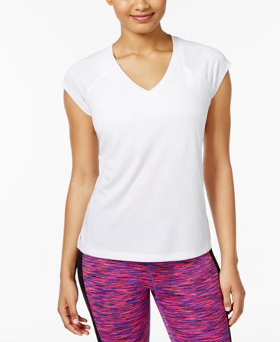 Id Ideology Women's Essentials Rapidry Heathered Performance T-shirt, Created For Macy's In Bright White