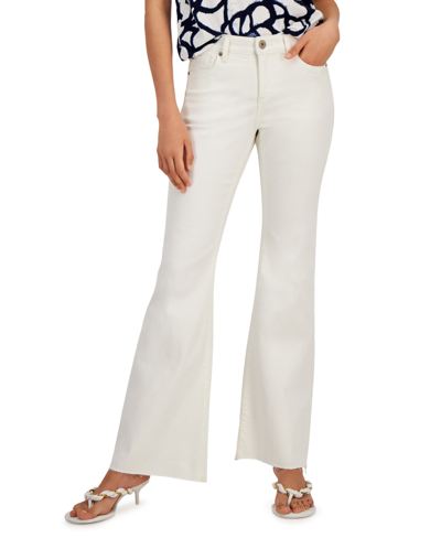 Inc International Concepts Women's High Rise Ripped Straight-leg Jeans, Created For Macy's In Bright White