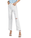 INC INTERNATIONAL CONCEPTS WOMEN'S HIGH RISE RIPPED STRAIGHT-LEG JEANS, CREATED FOR MACY'S