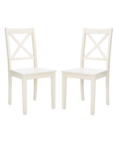 Safavieh Silio X Back Dining Chair In White