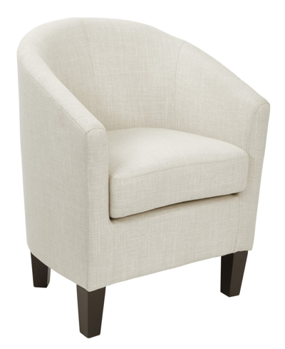 Osp Home Furnishings Ethan Fabric Tub Chair With Wood Legs In Linen Fabric