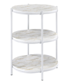 Osp Home Furnishings Renton 3-tier Oval Table In White