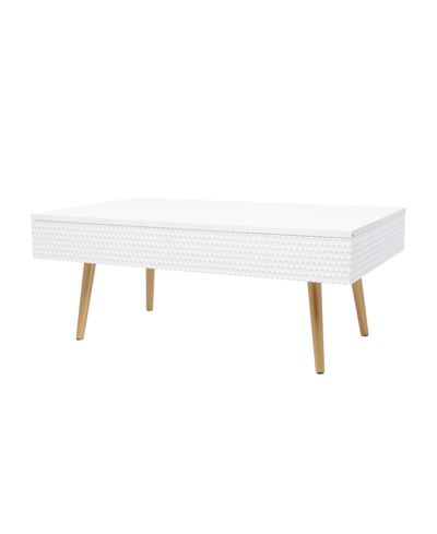 Rosemary Lane Medium-density Fibreboard Contemporary Coffee Table In White