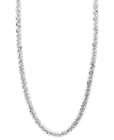 MACY'S SPARKLE CHAIN NECKLACE 16" (1-1/2MM) IN 14K WHITE GOLD