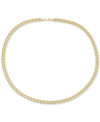 Macy's Double Row Twisted Heart Link, 18" Necklace In 14k Yellow Gold In Yellow Gold