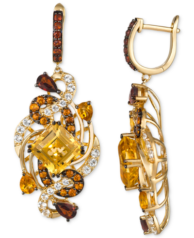 Le Vian Crazy Collection Multi-gemstone Cluster Drop Earrings (7-1/2 Ct. T.w.) In 14k Gold In Yellow Gold