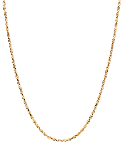 Macy's Sparkle Rope 22" Chain Necklace (2mm) In 14k Gold In Yellow Gold