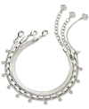 Kendra Scott 3-pc. Set Crystal Kassie Bracelets In Rhod Metal