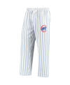 Concepts Sport Men's  White Colorado Rockies Vigor Pinstripe Pants In White/royal