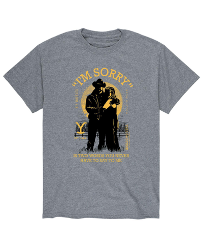 Airwaves Men's Yellowstone I'm Sorry T-shirt In Gray