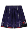 MITCHELL & NESS MEN'S MITCHELL NESS PURPLE TORONTO RAPTORS BIG TALL HARDWOOD CLASSICS TEAM SWINGMAN SHORTS