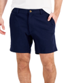 Club Room Men's Regular-fit 7" 4-way Stretch Shorts, Created For Macy's In Navy Blue