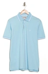 Original Penguin Jersey Tipped Polo In Cool Blue