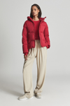 Reiss Thea Short Puffer Jacket In Red