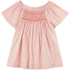 Bonpoint Kids' Liberty Print Smocked Cotton Voile Top In Pink
