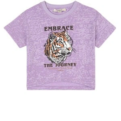 Garcia Kids' Tiger T-shirt Purple