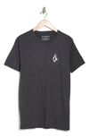 Volcom Sickly Stone Heathered T-shirt In Blk Hther