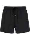 Paul Smith Stripe Swim Shorts In Black