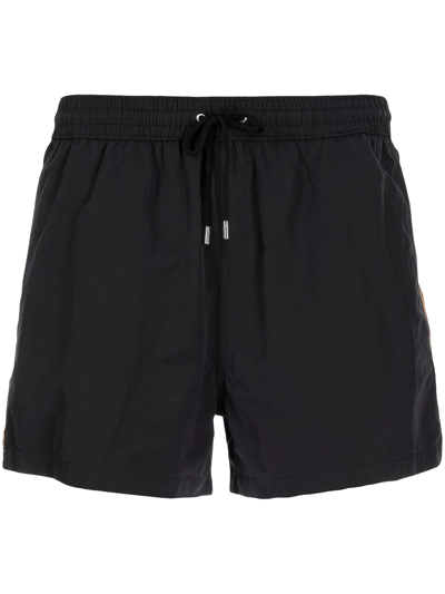 Paul Smith Black Artist Stripe Trim Swim Shorts