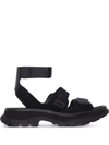 Alexander Mcqueen Sporty Triple-grip Hiking Sandals In Black