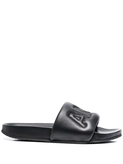 Ambush Logo-quilted Tonal Slides In Black