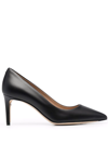 Ferragamo Ilary 70mm Leather Pumps In Black