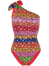 La Doublej Goddess Reversible Tie-shoulder One-piece Swimsuit In Pride Daisy