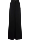 Moschino High-waisted Black Maxi Skirt With Pleated Design In Black