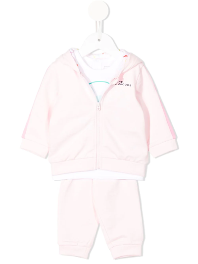 The Marc Jacobs Babies' Three Piece Tracksuit Set In Pink