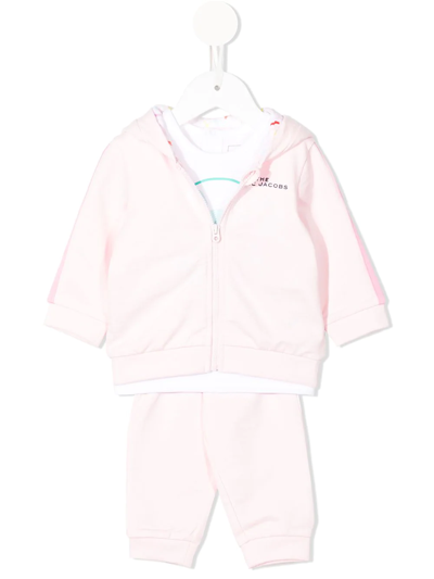 Marc Jacobs Babies' Three Piece Tracksuit Set In Pink