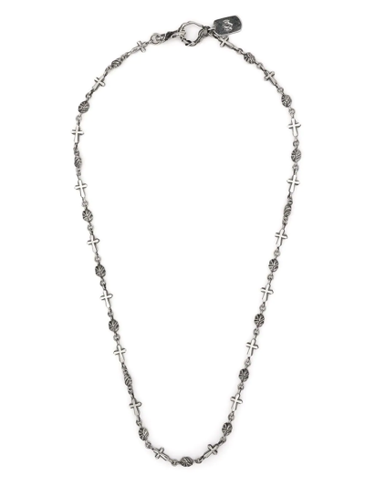 Yohji Yamamoto Cross Chain Necklace In Silver