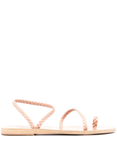 Ancient Greek Sandals Eleftheria Braided Leather Sandals In Pink