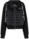 Duvetica Bolsena Panelled Hooded Puffer Jacket In Black