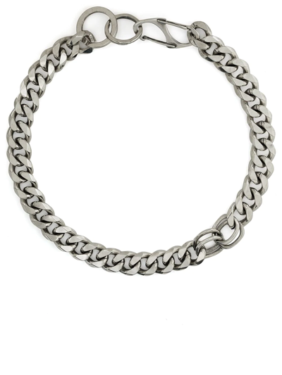 Martine Ali Evan Cuban Link Chain Necklace In Silver