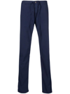 INCOTEX DRAWSTRING SLIM-FIT TROUSERS