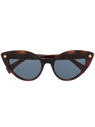 Lanvin Cat-eye Tortoiseshell Effect Sunglasses In Brown