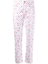 Chiara Ferragni Rainbow-print High-waisted Jeans In White