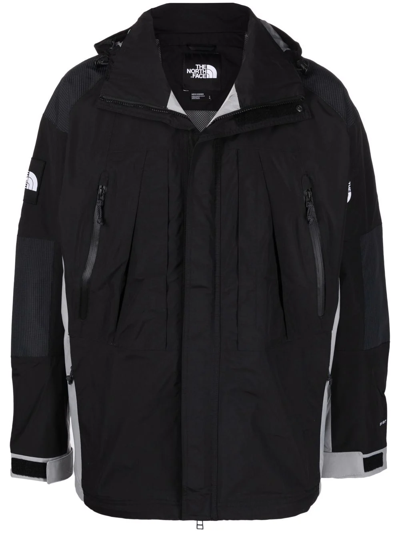 The North Face Phlego Panelled Parka Coat In Black
