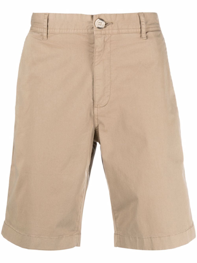 Woolrich Knee-length Cotton Chino Shorts In Brown