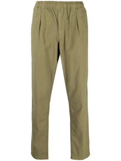 Woolrich High-rise Straight-leg Trousers In Green
